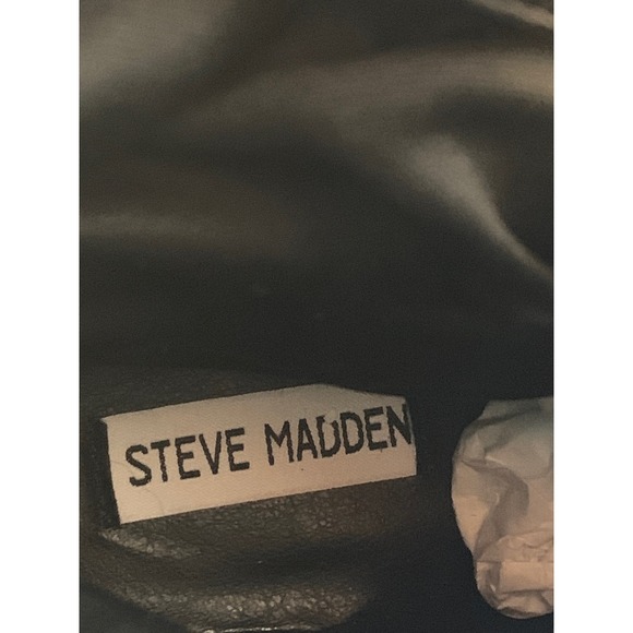 Steve Madden Taos Black Leather Slouch Cowboy Western Boots Women's 9M - Picture 7 of 11